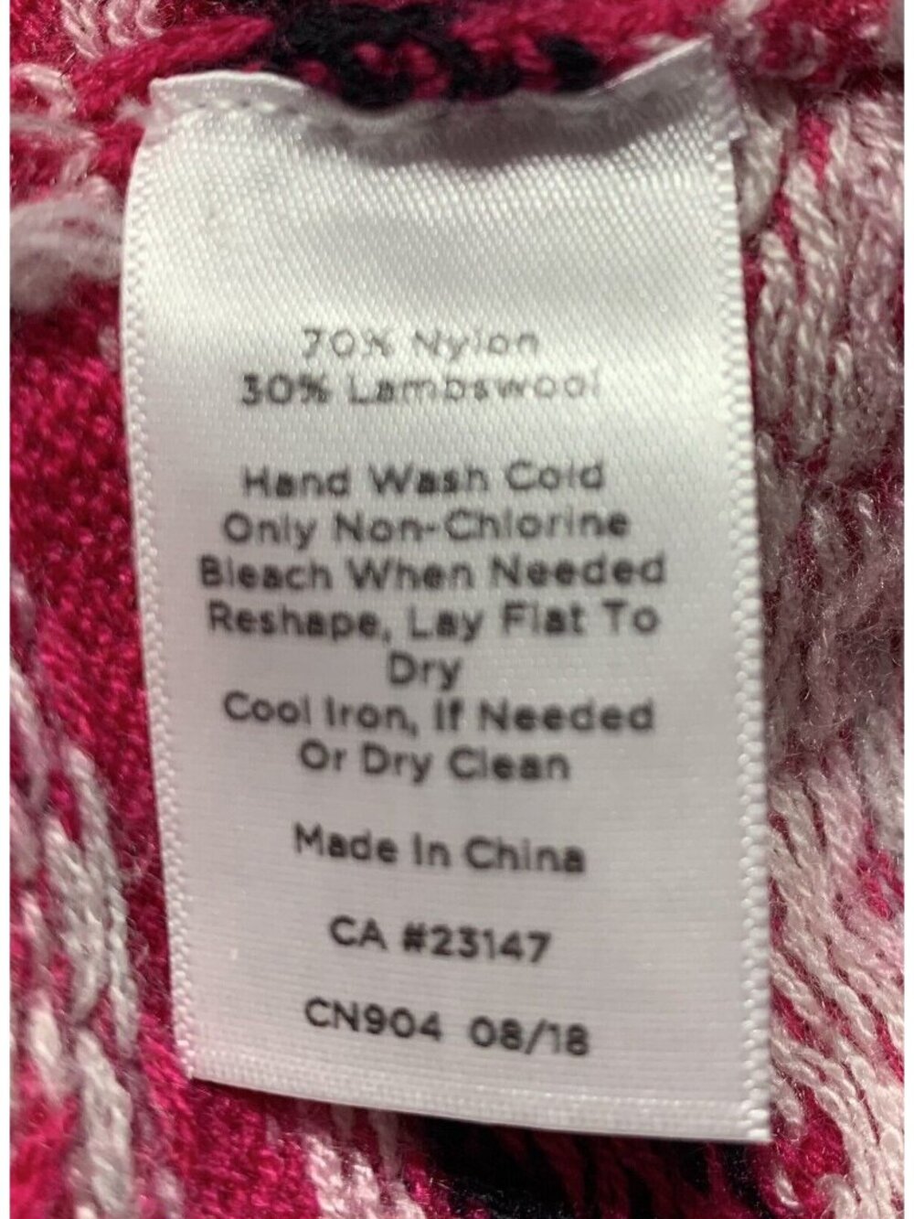 Talbots Womens Fair Isle Knit Cardigan Sweater Lambswool Blend  Size Medium Pink - Picture 4 of 6
